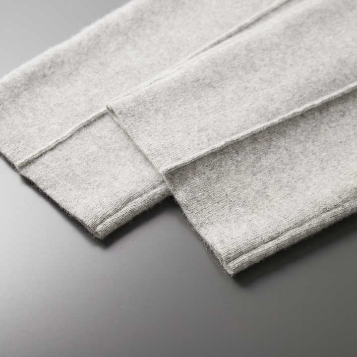 Men's Trousers Grey Cashmere Soft Comfortable Fit Luxurious Warmth-4