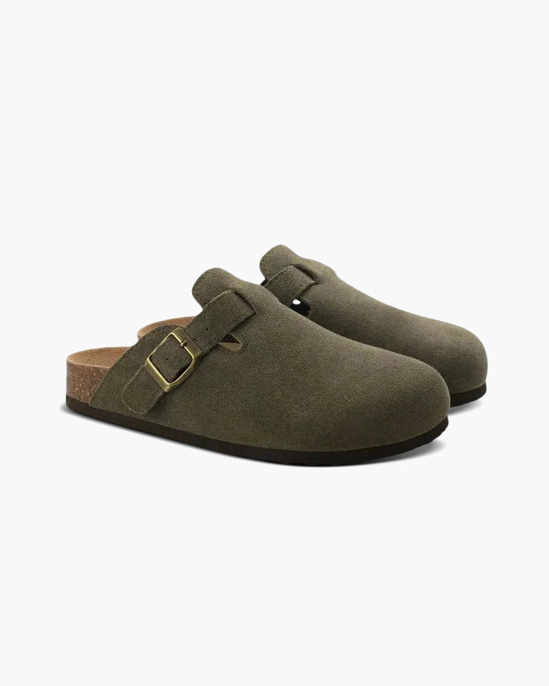 Variant image for Men's Clogs Brown Suede Luxury Comfort Slip-On Casual Footwear-17