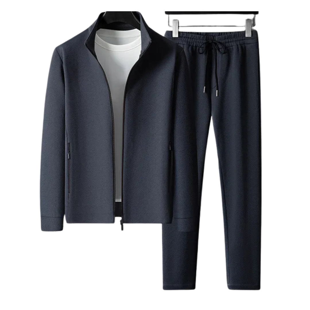 Men's Tracksuit Black High-Quality Polyester Comfortable Casual Wear Stylish Fit-1