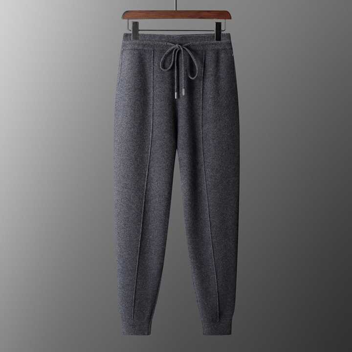 Variant image for Men's Trousers Grey Cashmere Soft Comfortable Fit Luxurious Warmth-2