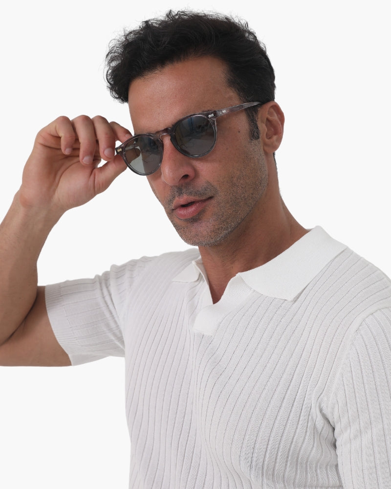Men's Polarised Sunglasses Gray High-Quality UV Protection Stylish Design Ideal for Casual and Formal Wear-3